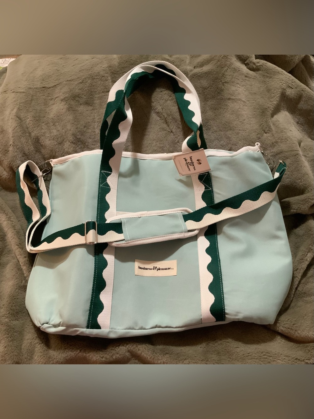 NWT Business & Pleasure Co. The Cooler Tote Bag in Rivie Green